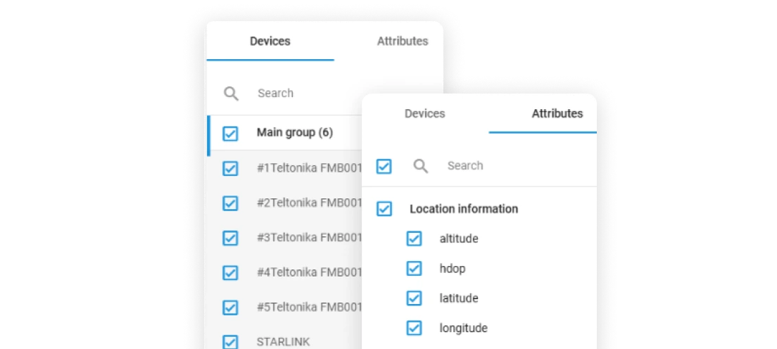 Device selection interface